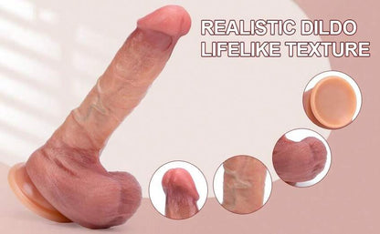 Consolador Dildo Pene Realista Escroto Ventosa Venas 22cm