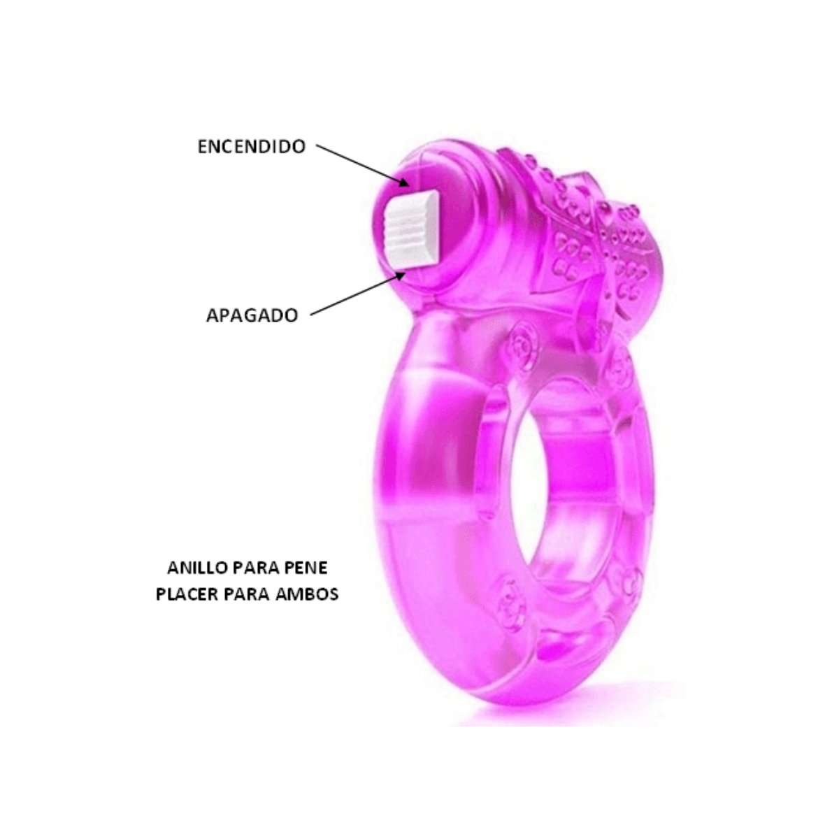 Anillo Para Pene con Vibrador - Silicona Retraso Eyaculación