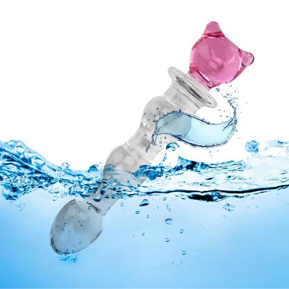 Dildo Consolador Plug Escalonado de Cristal Vidrio