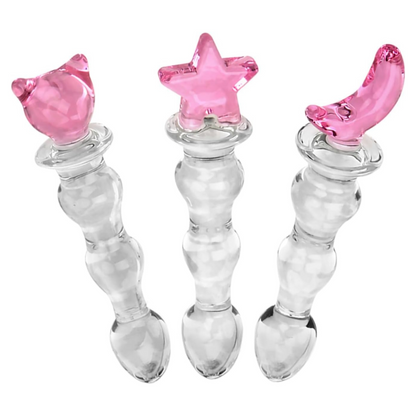 Dildo Consolador Plug Escalonado de Cristal Vidrio