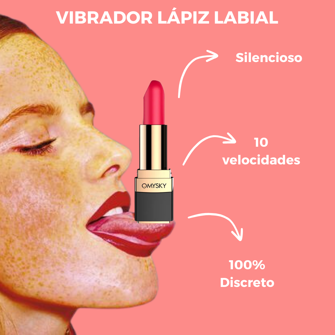 Consolador Lápiz Labial Vibrador Estimulador Clítoris 10 Vel