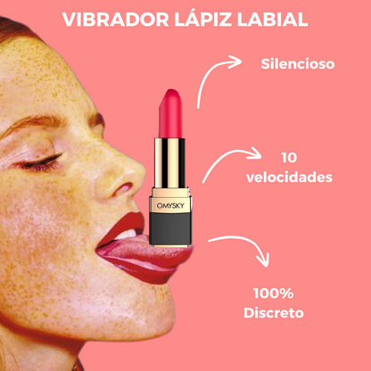 Consolador Lápiz Labial Vibrador Estimulador Clítoris 10 Vel