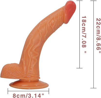 Consolador Dildo Pene Realista Escroto Venas Ventosa 24cm