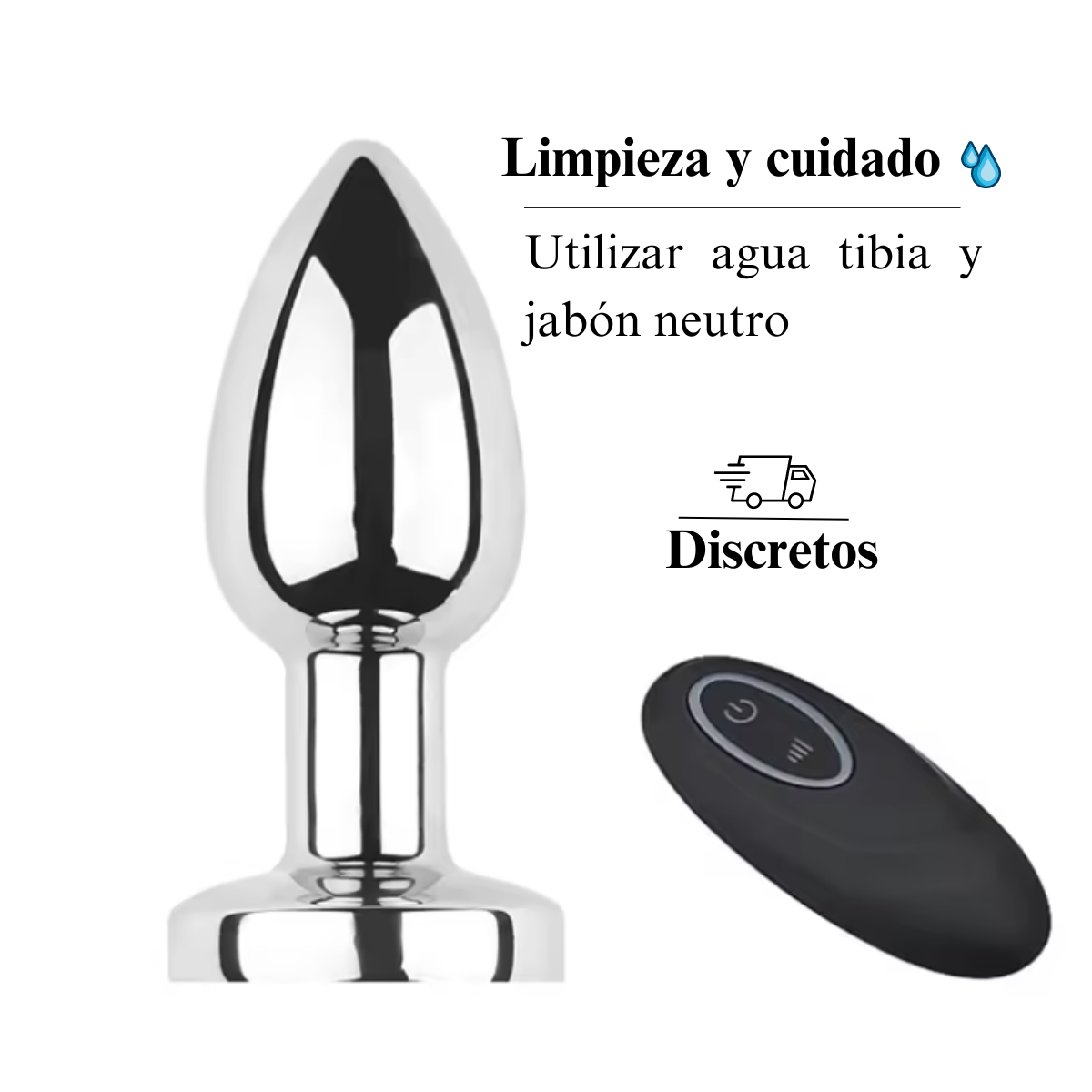 Plug Anal Vibrador Control Remoto Recargable Resistente