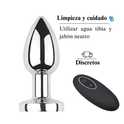 Plug Anal Vibrador Control Remoto Recargable Resistente