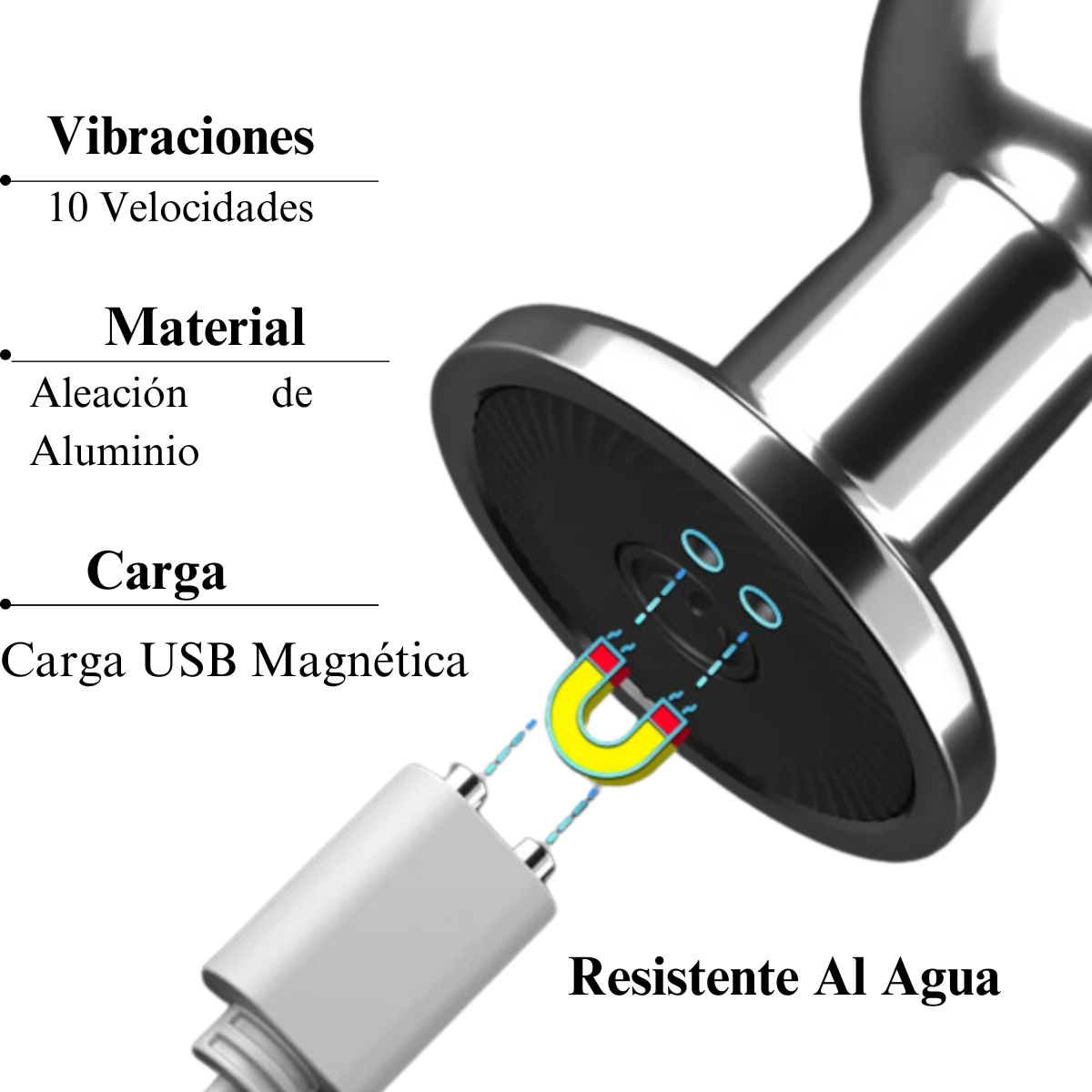 Plug Anal Vibrador Control Remoto Recargable Resistente