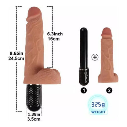 Consolador De Mano Con Vibrador Dildo De 10 Velocidades