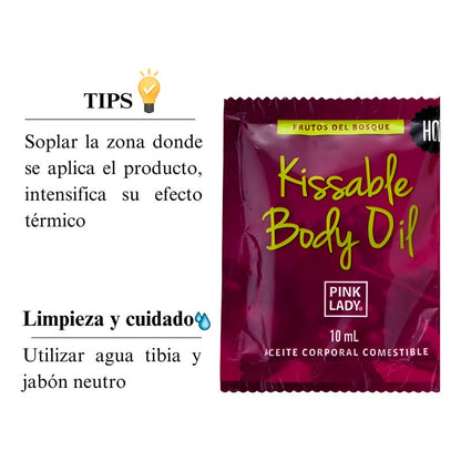 Gel Lubricante Calor Hot Aceite Intimo Comestible Corporal