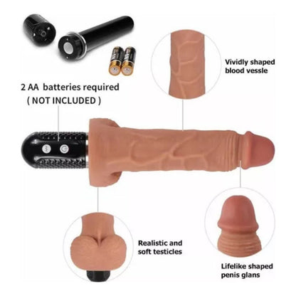 Consolador De Mano Con Vibrador Dildo De 10 Velocidades