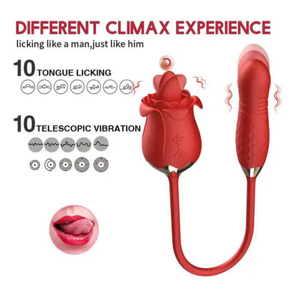 Consolador Dildo 10 Vibraciones Lengua Estimulador Clitoris