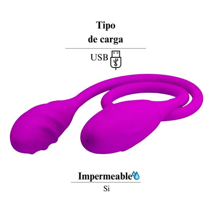 Vibrador Doble Estimulación Anal Vaginal Flexible Silicona