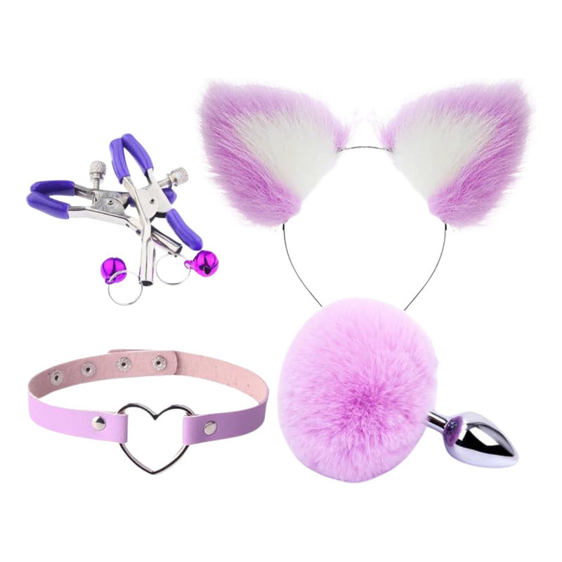 Conjunto Bdsm Rabbit 5 Piezas Con Plug Anal