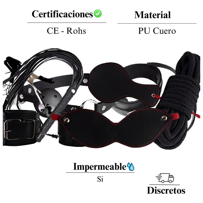 Set Kit 8 En 1 Accesorios Fetiche Bdsm Bondage