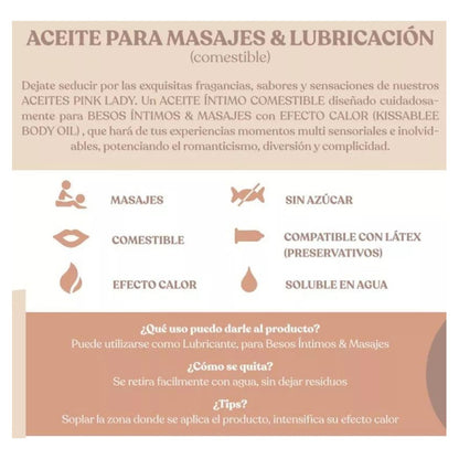 Lubricante Aceite Para Masajes Íntimos Efecto Caliente Hot