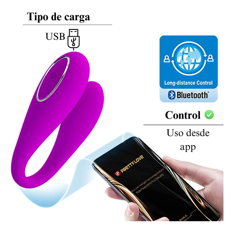 Vibrador Con Bluetooth Pretty Love August Recargable App