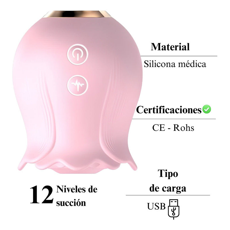 Succionador Rose Conexión Usb Y 12 Frecuencias De Vibración