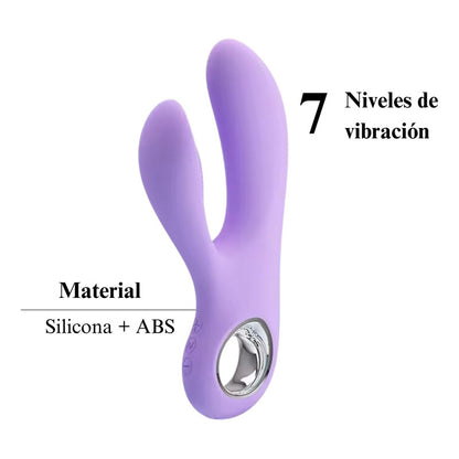 Vibrador Consolador Rabbit Doble Estimulador Multivelocidad