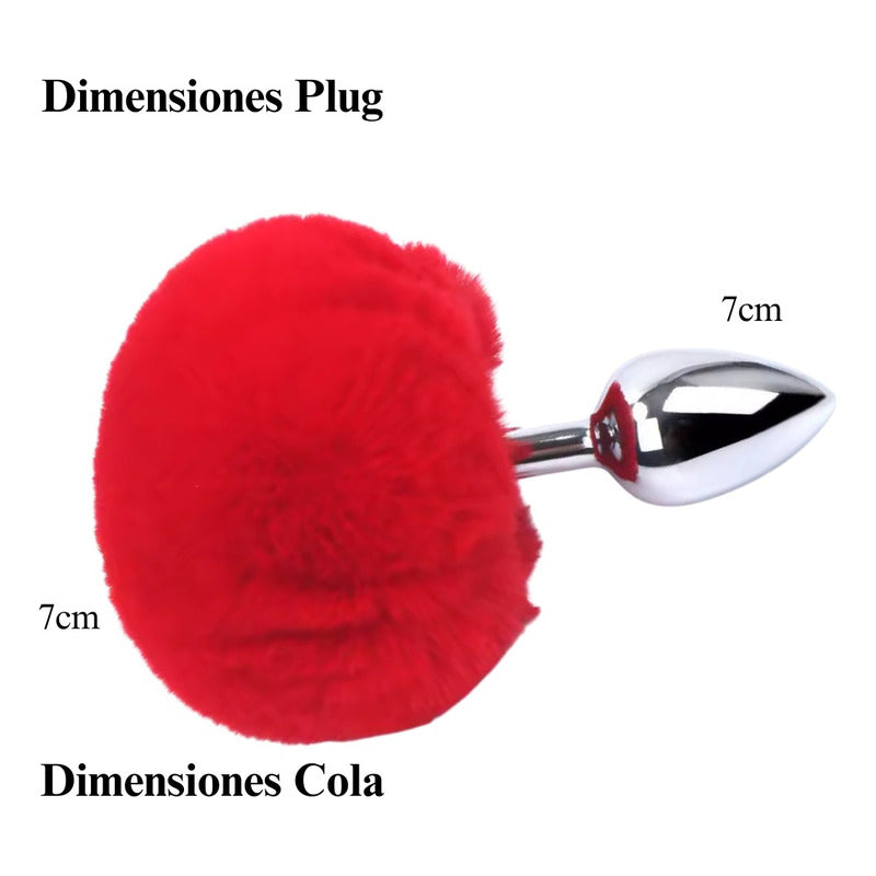 Plug Anal Cola De Conejo Rabbit Butt Plug Premium Aluminio