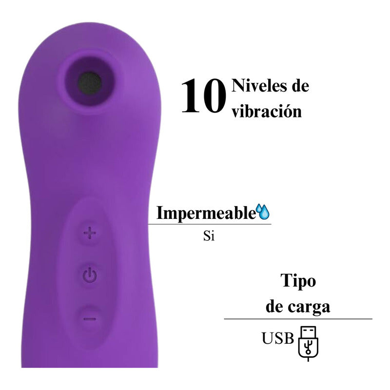 Succionador De Clitoris Con Vibrador 10 Funciones Recargable