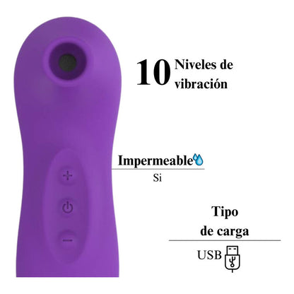 Succionador De Clitoris Con Vibrador 10 Funciones Recargable