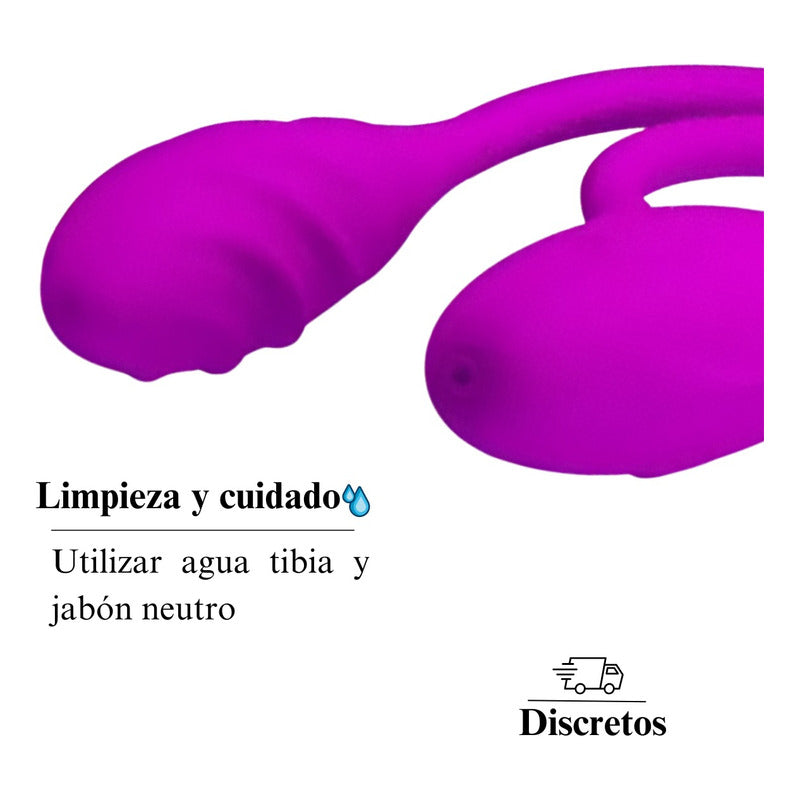 Vibrador Doble Estimulación Anal Vaginal Flexible Silicona