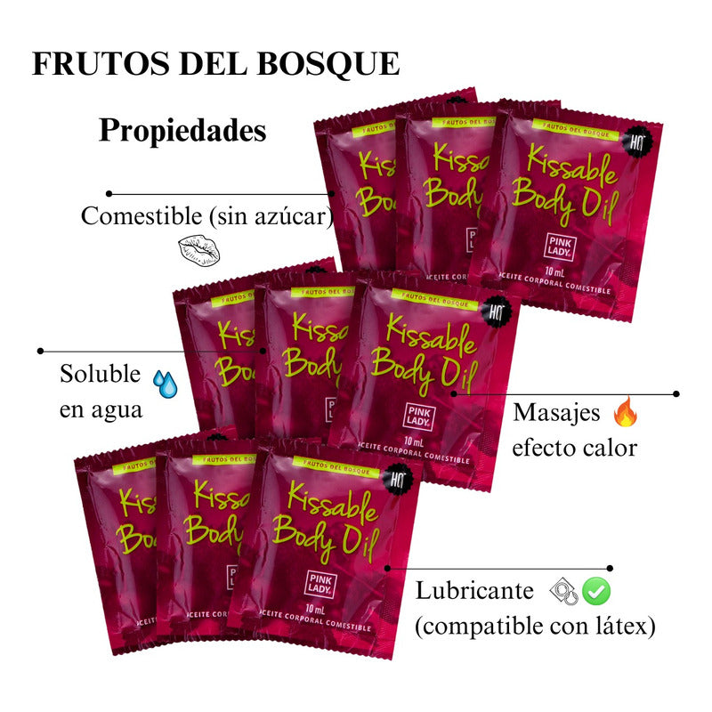 Gel Lubricante Calor Hot Aceite Intimo Comestible Corporal