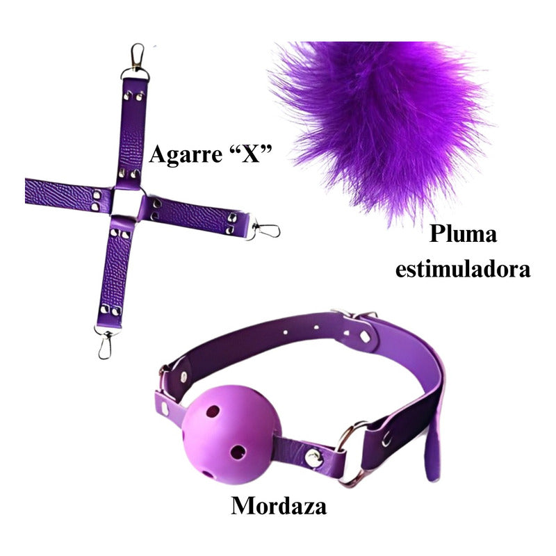 Set Kit 10 En 1 Accesorios Fetiche Bdsm Bondage