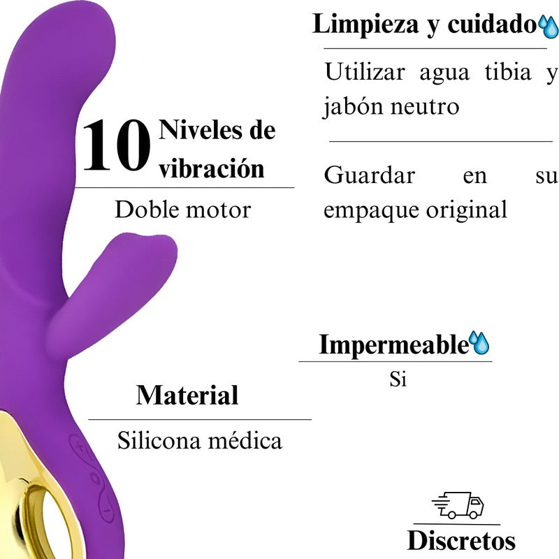 Mengqi - vibrador consolador doble motor