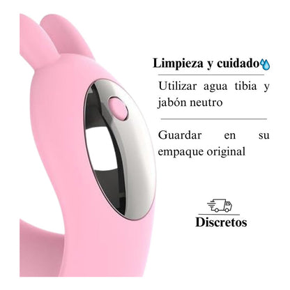 Vibrador Doble Rubbit Estimulador Punto G Con Control Remoto