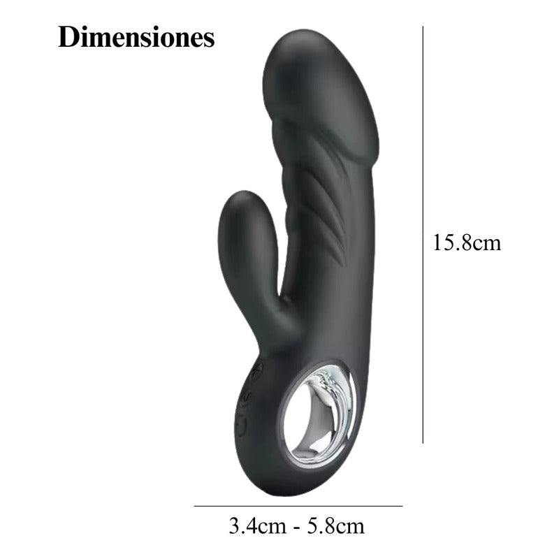 Consolador Vibrador Doble Estimulador Punto G Y Clítoris