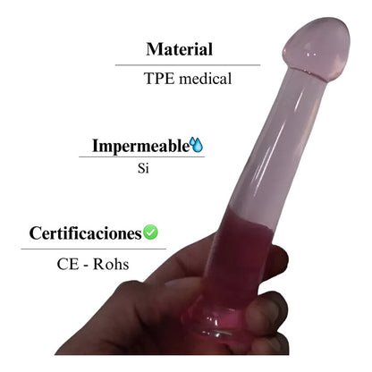 Dildo Consolador Dilatador Vaginal Anal Liso Glande 15 Cm