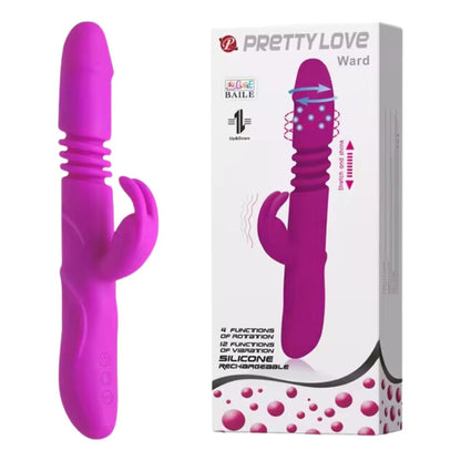 Vibrador Consolador Multivelocidad Rotación Integrada 27cm