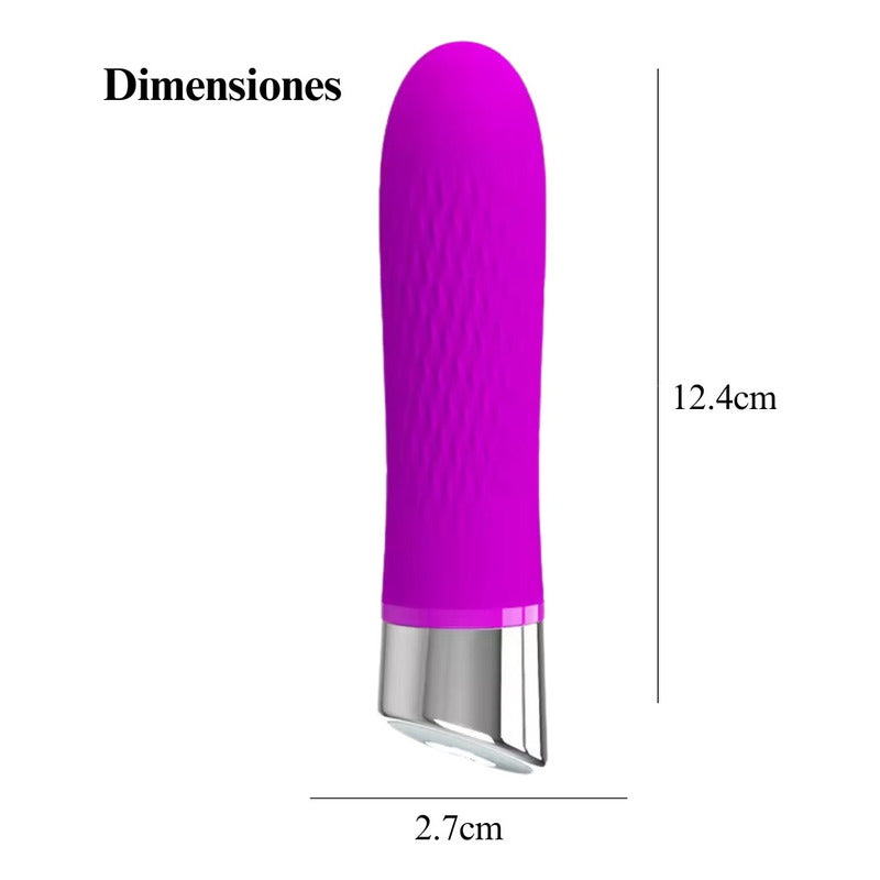 Consolador Vibrador Bala 12 Vibraciones Impermeable Premium