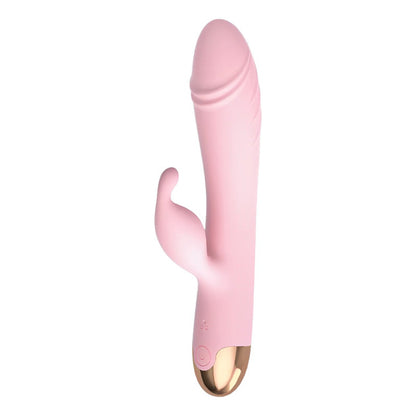 Vibrador Doble Con Estimulador De Punto G - Rosado - Verde