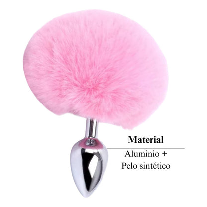 Plug Anal Cola De Conejo Rabbit Butt Plug Premium Aluminio