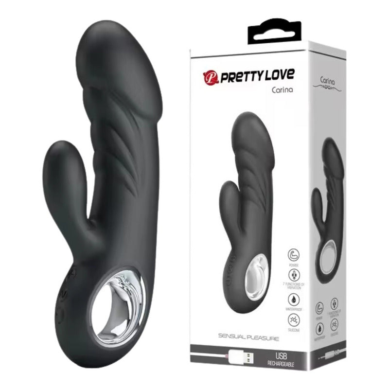 Consolador Vibrador Doble Estimulador Punto G Y Clítoris