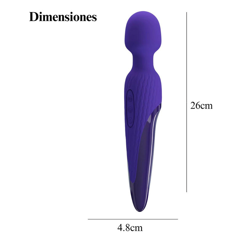 Vibrador Consolador Wand Efecto Calor Multivelocidades