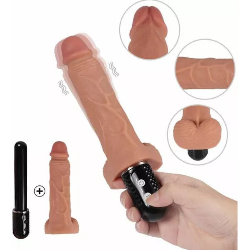 Consolador De Mano Con Vibrador Dildo De 10 Velocidades