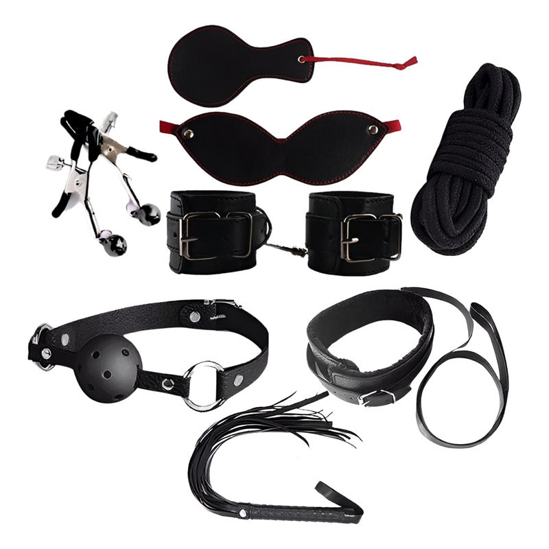 Set Kit 8 En 1 Accesorios Fetiche Bdsm Bondage