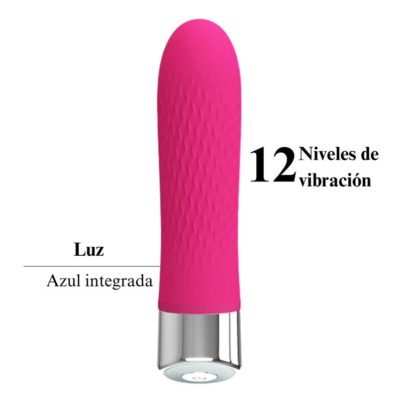 Consolador Vibrador Bala 12 Vibraciones Impermeable Premium