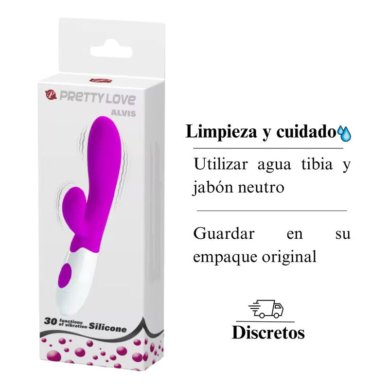 Vibrador Consolador Doble Clítoris Y Punto G 30 Velocidades