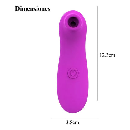 Succionador De Clitoris 10 Funciones Vibrador A Pilas