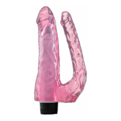 Dildo Vibrador Doble Penetración Vaginal Y Anal Resistente