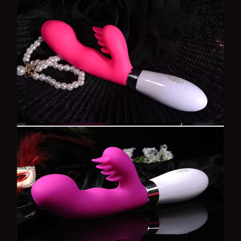 Vibrador Doble Kick Off Con Estimulador De Punto G A Batería