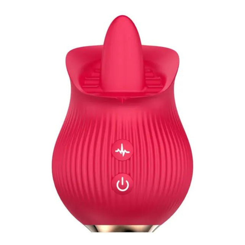 Estimulador De Clitoris Rosa Con Lengua Usb 12 Vibraciones