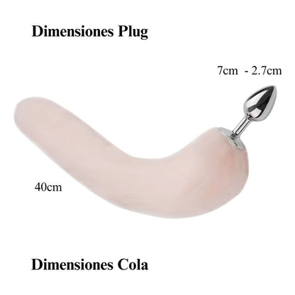 Plug Anal Cola De Zorro Butt Plug Premium Aluminio