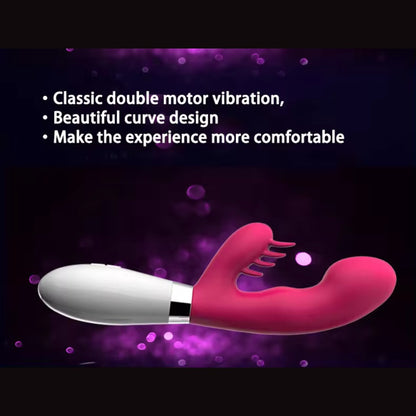 Vibrador Doble Kick Off Con Estimulador De Punto G A Batería