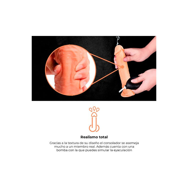 Vibrador Control Remoto Eyaculador Flexible Realista