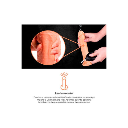 Vibrador Control Remoto Eyaculador Flexible Realista