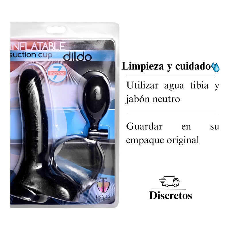 Consolador Dildo Realista Inflable Ventosa Flexible